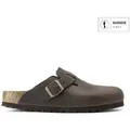 Birkenstock für Herren. 860133 Clogs aus Leder Boston Oiled (Schmale Passform) braun (41), Wohnung, Keine, Lässig