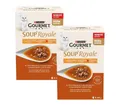 GOURMET Gold Nassfutter in Soße Rindfleisch, Lachs für Katzen 192x85g