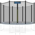 KIDUKU Trampolinnetz, Trampolin Ersatznetz Sicherheitsnetz Trampolinersatznetz schwarz 366 cm - 6 Stangen