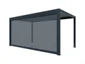 Outgarden Anthrazit 3x3 Meter Sonnenschutzrollo für Alu Pergola Natura und Brisa, UV Schutz, Wetterschutz, Markise, Terrassendach, Schiebedach, Verstellbar, Montage Kit