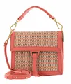 COCCINELLE Louise Nassa Handbag Woven Handtasche Tasche Mul. Geran / Geran Neu
