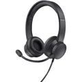 TRUST AYDA STEREO USB HEADSET 25088 Kabel schwarz On-Ear