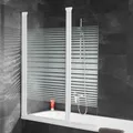 SCHULTE Badewannentrennwand "Komfort", BxH: 114 x 140 cm, Einscheiben-Sicherheitsglas (ESG) - transparent