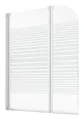 Schulte ExpressPlus 72H Komfort Badewannenfaltwand 2-teilig Querstreifen Alpinweiß 115 cm / 140 cm Anschlag links - EP1653 04 72