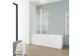 Schulte Badewannenfaltwand Komfort 114 x 140 cm, Sicherheitsglas, (2 tlg), Dekor Querstreifen teilgerahmt