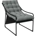 Outsunny Gartensessel mit Dickem Sitzkissen Armlehne