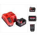 Milwaukee - M18nrg-501 Akku Starter Set 18v Mit M18 B5 Akku 5,0ah + M12-18fc Ladegerät