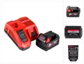 Milwaukee M18NRG-501 Akku Starter Set 18V mit M18 B5 Akku 5,0Ah + M12-18FC Lad Akkupacks