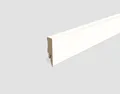 EGGER Sockelleiste L201 weiß, L: 240 cm, H: 5.8 cm, 1-St., 2,40m, neues kubisches Profil, passend zu Fußboden Murom Eiche natur