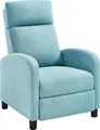 WOLTU Relaxsessel, Lesesessel, Loungesessel mit Liegefunktion, Leinen : Blau Farbe: Blau