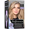 LOreal-Paris Haarfarbe ColorationPréférence Cool Blondes Haarfarbe 8.1 Kopenhagen/Helles Kühles Blond 1 Stk. (9,99 € / 1 Stk.)