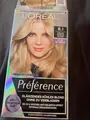 L'Oréal Paris Permanente Haarfarbe mit kühlem Farbergebnis, Haarfärbeset mit Coloration und Anti Gelbstich Pflegebalsam, Préférence Cool Blondes, Nr. 8.1 Helles kühles Blond (Kopenhagen), 1 Stück