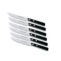Marsvogel Universalmesser-Set 6-teilig feine Zahnung gerade Klinge schwarz/weiß