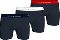 Tommy Hilfiger Herren 3er Pack Boxershorts Briefs aus Baumwolle, Mehrfarbig (Primary Red/White/Desert Sky), S