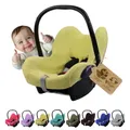 Frottee Sommerbezug [Schonbezug für Babyschale] Autositz kompatibel mit Maxi Cosi Cabrio Fix + GRATIS Gurtpolster (sonnengelb + GP)