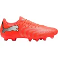 PUMA Future 9 Play FG/AG, Fußball, Männlich, Orange, Erwachsener, Einfarbig, Schnürverschluss - Silber/Orange - 40