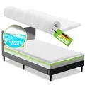 Juskys orthopädischer Topper 90 x 200 cm - 7 Zonen aus Memoryschaum 7 cm dick H2 - H3