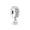 PANDORA Charm Clip mit Anhänger Herz "Always" mit Zirkonia 791151C01