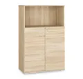 Lomadox Aktenschrank ORLEANS-131 Büro Schrank mit Fach Türen abschließbar Eiche 79x123,4x40,3 cm