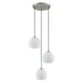 Lindby Pendelleuchte Jurian (Modern) in Weiß aus Glas (3 flammig, E27) - Deckenlampe Esstischlampe Hängelampe Hängeleuchte Wohnzimmerleuchte