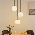 Lindby Pendelleuchte 'Jurian' (Modern) in Weiß aus Glas (3 flammig, E27) - Decke