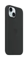 Cover für Apple iPhone 15 Silikon Case mit MagSafe (Schwarz)