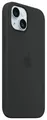 Apple Silikon Case mit MagSafe Cover für Apple iPhone 15  Schwarz