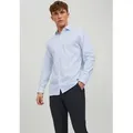 Jack & Jones Langarmhemd JPRBLAPARKER Slim Fit Hemd, atmungsaktiv, ideal für den Alltag Baumwolle, slim fit blau L