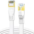 CAT8 LAN Kabel 20m Gigabit Ethernet Kabel flach 40Gbps 2000MHz vernickelt