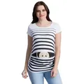 M.M.C. Umstandsshirt Guck Guck mit Motiv weiß M