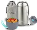 ® Thermobehälter für Essen 800ml Edelstahl Warmhaltebehälter mit Löffel Therm...