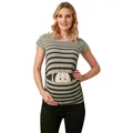 M.M.C. Umstandsshirt Guck Guck mit Motiv grau XL
