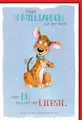 Geburtstag - Karte mit Umschlag - Fröhlicher Hund, gezeichnet