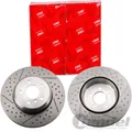 2X TRW BREMSSCHEIBEN 345mm BELÜFTET BREMSSCHEIBE ZWEITEILIG GESCHLITZT/GELOCHT
