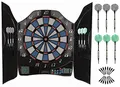 Elektronische Dartscheibe Bull Legend Kabinett Dartschrank 1-8 Spieler mit Softdart Pfeilen & Netzteil (Dart-Kabinett Bull Legend)