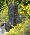 Ubbink Gartenbrunnen Granitsäulen Taranto mit Pumpe und Anschluss, NEUWARE