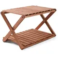 HUMAN COMFORT Campingregal Jabrun 2 Faltschrank Falt Regal Beistell Tisch Holz
