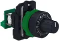 Schneider Electric XB5AD912R10K Harmony XB5, Potentiometer, Komplettgerät, Kunststoff, 22mm, Widerstand 10K Ohm, schwarz