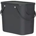 Rotho Mülleimer "Albula", Schwingdeckel, 25 l, Kunststoff (PP) - grau