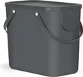 Rotho Mülltrennsystem 25L Albula - Mülleimer 40,0 x 23,5 x 34,0 cm - Abfalleimer Kunststoff mit Griffen - Müllbehälter mit Deckel und Aufklebern