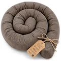 Totsy Baby Seitenschläferkissen Bettschlange Body Pillow 200 cm Cordstoff - Kopfkissen lang Bettrolle Schlafkissen Nackenrolle Zertifikat Oeko-Tex Braun B