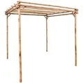 DELUKE Pergola Aus Holz LEOD 1,7x1,7x2,2m Bambus Terrassenüberdachung Sonnenschutz Rankhilfe Pergola Holz Bausatz
