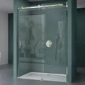 Mai & Mai Duschtür Nischentür dusche Duschabtrennung Duschkabine 8mm Sicherheitsglas mit Nanobeschichtung Schiebetür 120cm Höhe:195cm Teramo04