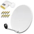 OPTICUM Digitale SAT Anlage 80 cm Satelliten Spiegel Schüssel + OCTO LNB 0,1 db