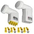 Octo LNB mit 8 Anschlüsse 1 Satelliten Empfang für 8 Receiver Teilnehmer Opticum