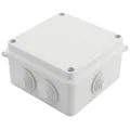 Verteilerdose Aufputz IP65 100x100x70mm 7 Öffnungen Abzweigdose  Weiß Anschlussd