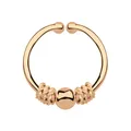 Nasenpiercing Schmuck Nasenring Fake Septum Rose Gold, Motiv Kugel in 1,0x10mm