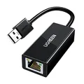 UGREEN USB LAN Adapter USB Ethernet Adapter Netzwerkadapter kompatibel mit MacBook, Surface Pro, Switch Spielkonsole, Mi Box 3/S unter Windows 11/10/8.1/8/7, Linux, Mac OS (Schwarz)