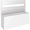 Biohort Sichtschutz für HochBeet 4 m x 1 m mit Acrylglas Silber-Metallic