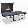 JOOLA Outdoor Tischtennisplatte J200A inkl. Abdeckhülle - Profi Tischtennistisch 6 MM Aluminium-Verbundoberfläche Wetterfest - Klappbares Unterge... - Schwarz/Blau/Weiß